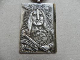 Medaille Indianer Häuptling Buffalo`s Back 1985 ca. 70 Gramm